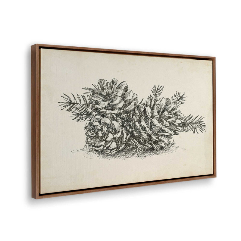 «Christmas Conifers II» par Ethan Harper, reproduction d'art sur toile, H 32 po x l 48 po, Brun