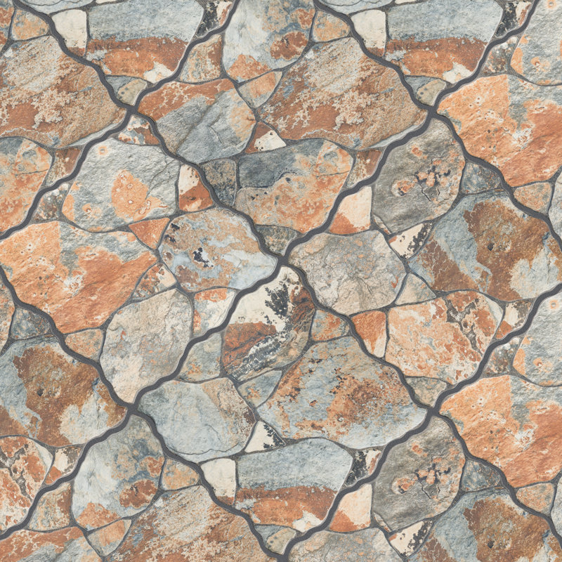 Canet 17" x 17" Porcelain Stone Look Wall & Floor Tile, Oxido
