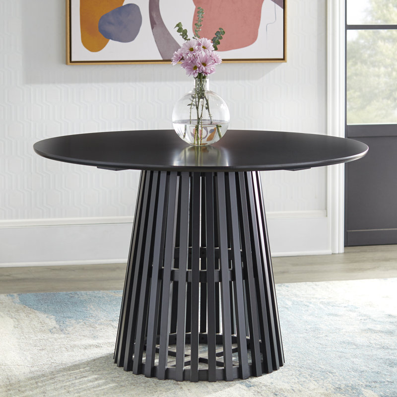 Table de salle à manger sur pied l 45 po Parisi, Noir