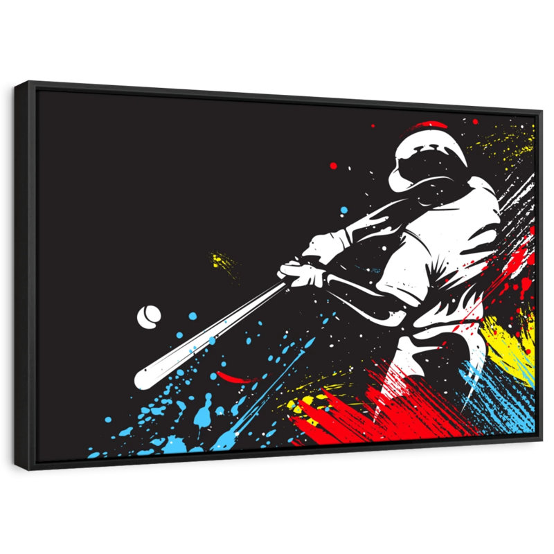 «Baseball Splash Abstract», H 9 po x l 13 po