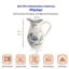 Pichet en porcelaine bleue 222 Fifth Adelaide: compatible avec un pichet de service floral de 99,75 oz