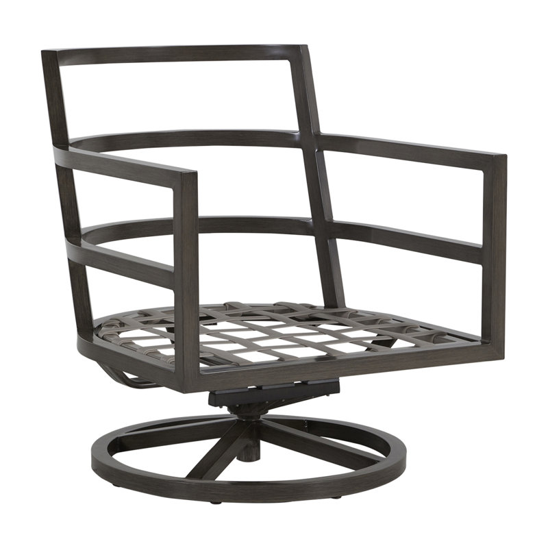 Santa Barbara Swivel Patio Chair, No Welt, Rollo Chambray, Standard Plus