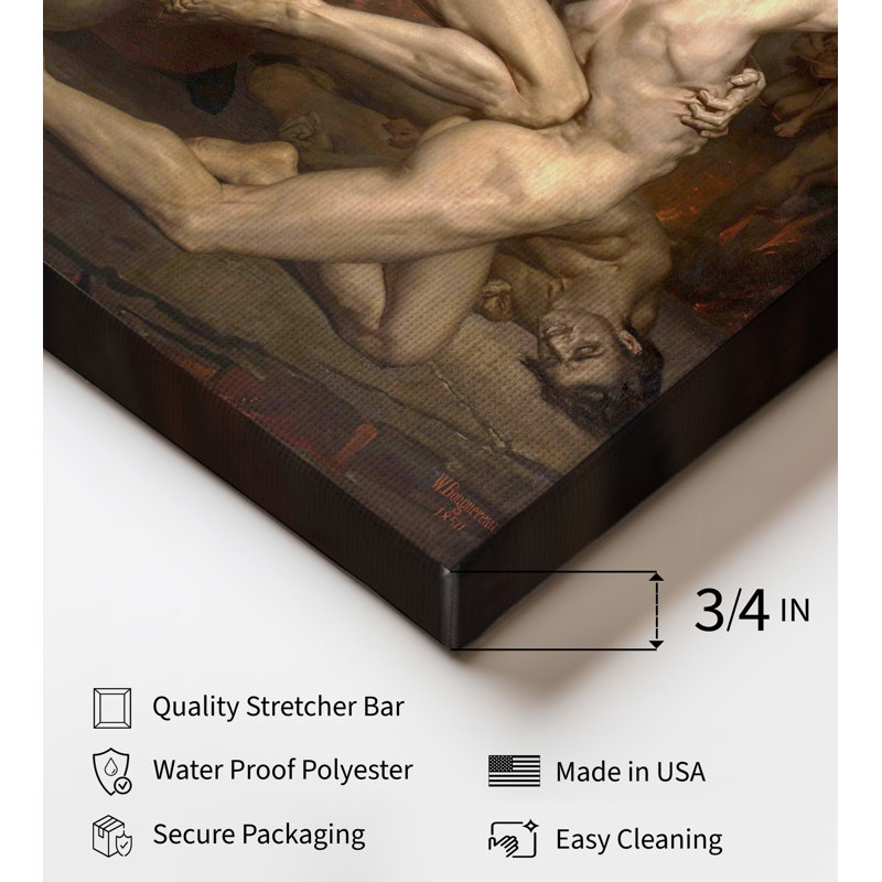 Dante et Virgile en enfer, Unframed, Canvas, 24"H x 32"W