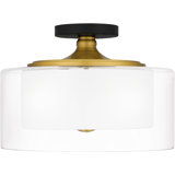 Plafonnier semi-encastré 2 lumières
