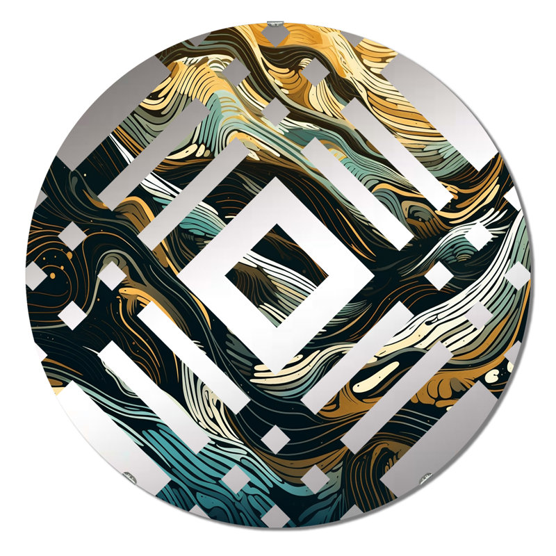 Ajman - Miroir décoratif à losanges, 23,6 po x 23,6 po