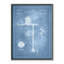 «Boat Motor 2 Blueprint - Blue - Floater Frame», impression sur toile-46818884-46818886