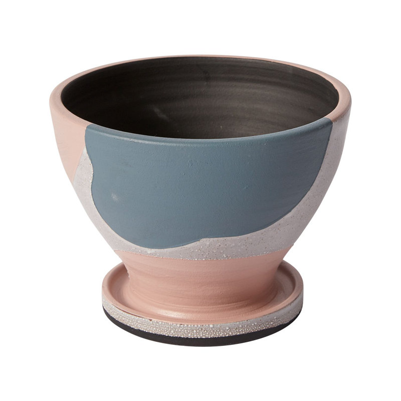 Ceramic Pot Planter, 8" H x 10" W x 10" D