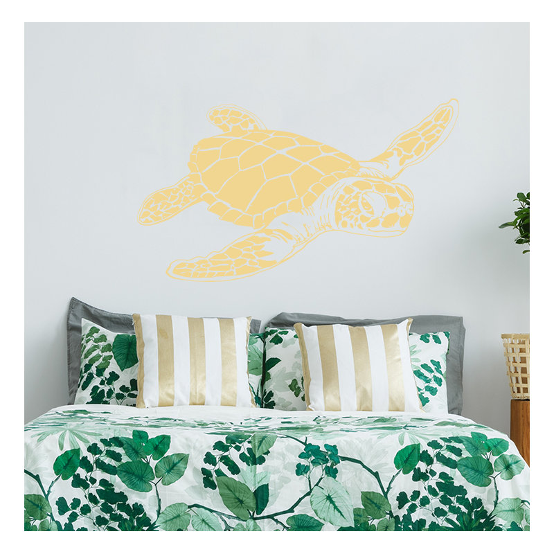 Décalcomanie murale tortue de mer, Crème