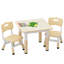 Ensemble de table et 2 chaises pour enfants avec coussinets antidérapants L 23,6 po x l 23,6 po