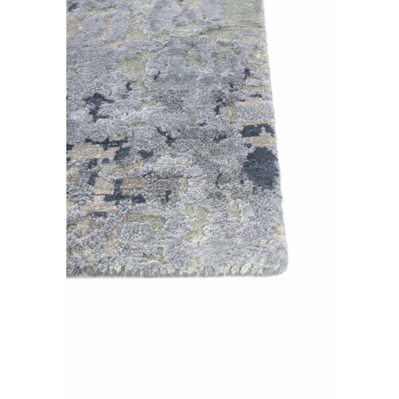Contemporary One-of-a-Kind Hand Knotted Area Rug, Rectangle 10'2" x 14'1"