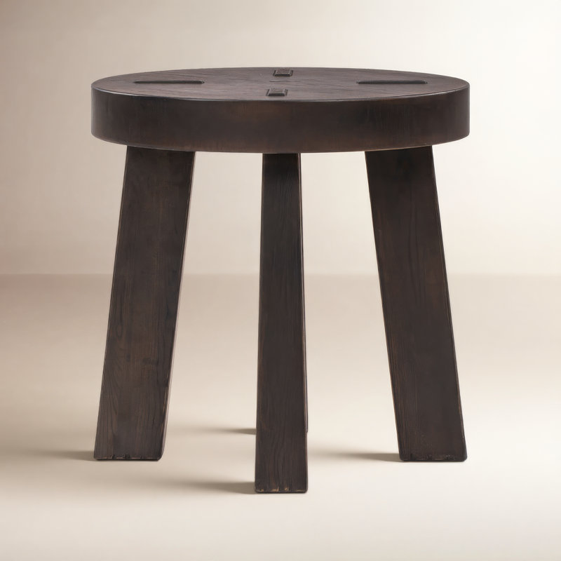 Sadira End Table-Worn Oak, Burnt Oak Veneer