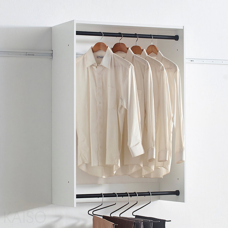 White Wall Mounted Wood Closet System