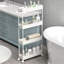 Chariot de rangement à roulettes étroit, organisateur utilitaire étroit pour salle de bain, cuisine et bureau