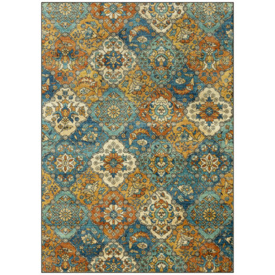 Sutton Washable Blue Accent Rug