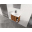 Meuble-lavabo mural avec lavabo en céramique blanche