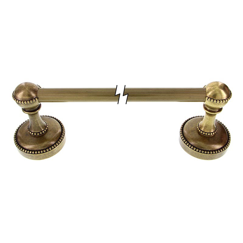 Sanzio 1 Wall Mounted Towel Bar, 2.43" H x 20.5" L x 3.75" D, Antique Brass