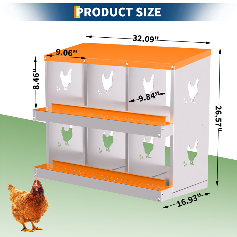 Chicken Coop, 15cm H x 92.3cm W x 42.5cm D, White/Blue