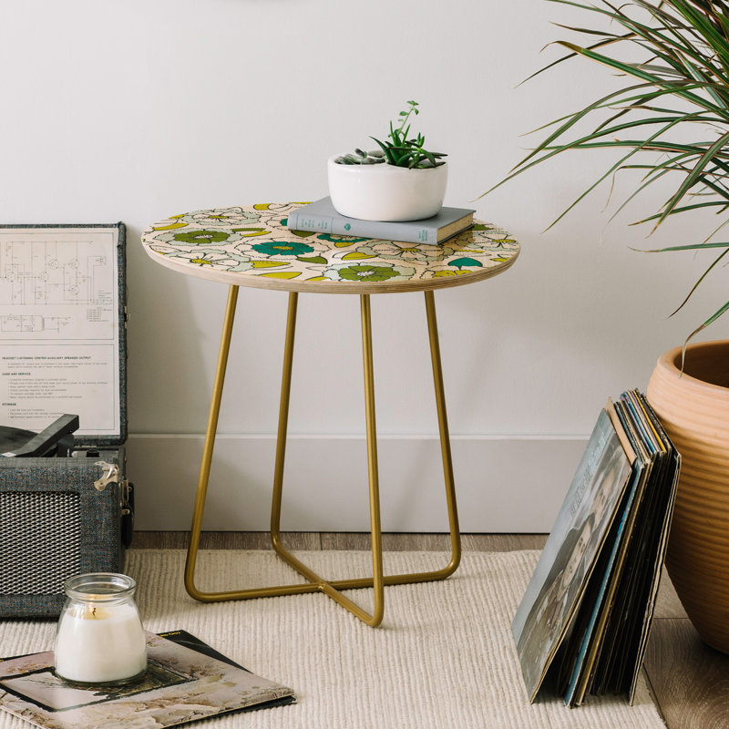 Table de bout tropical fleuri Heather Dutton