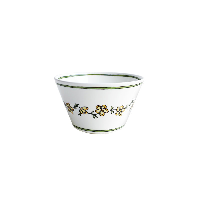 Daisy Chain Floral Ceramic Dessert Bowl