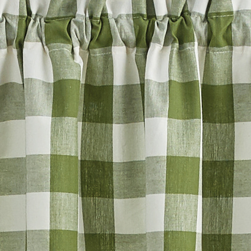  Sage Buffalo Check Valance 72x14, Green