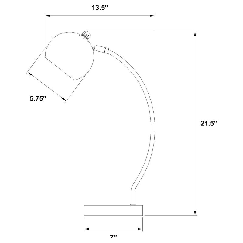 Lampe de table arquée en or 21,5 po Bond