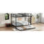 Lit superposé double en métal avec lit gigogne simple - Structure stable, revêtement, garde-corps sur acier robuste, caractéristiques-268190297