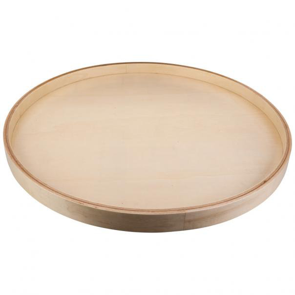 Round Banded Lazy Susan with Swivel Preinstalled, 1.56" H x 20" W x 20" D