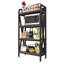 Tablettes de rangement 56,30 "Bakers Rack à 4 niveaux en métal et en bois