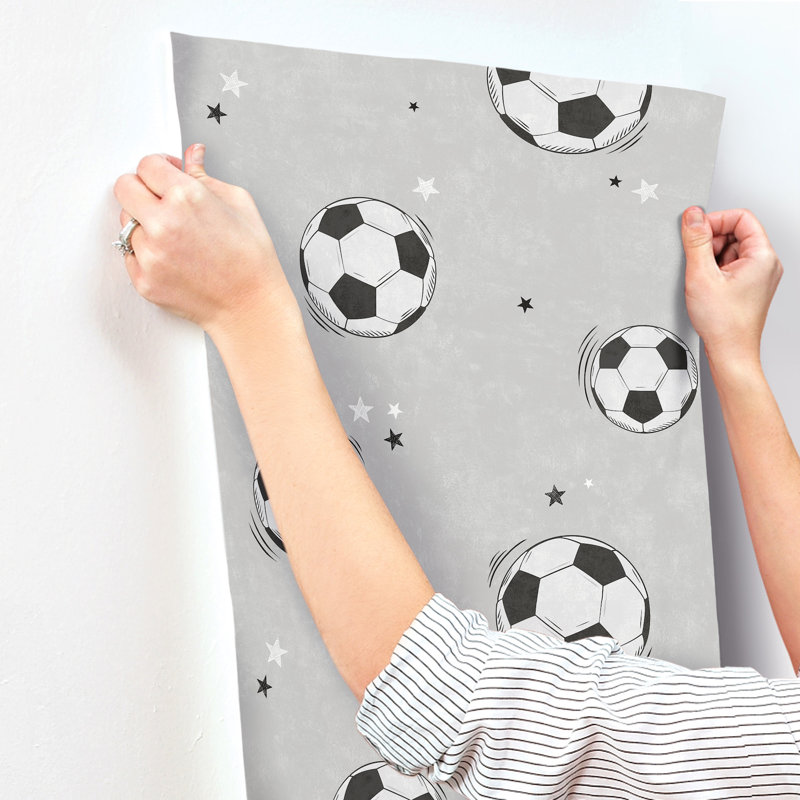 Papier peint gris Football