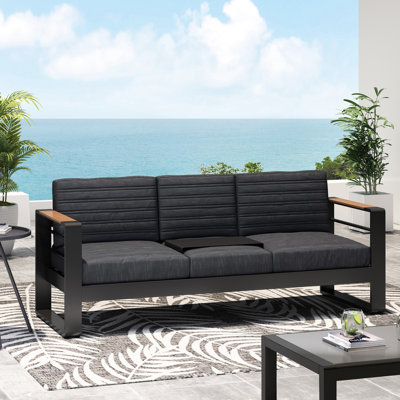 Patio moderne avec structure en aluminium et matériaux de rembourrage en tissu d'ameublement