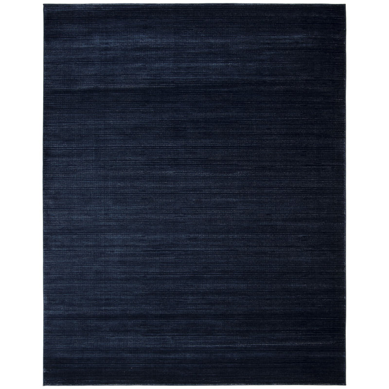 Tapis d'intérieur bleu marine Arneshia, Rectangle 10 pi x 14 pi