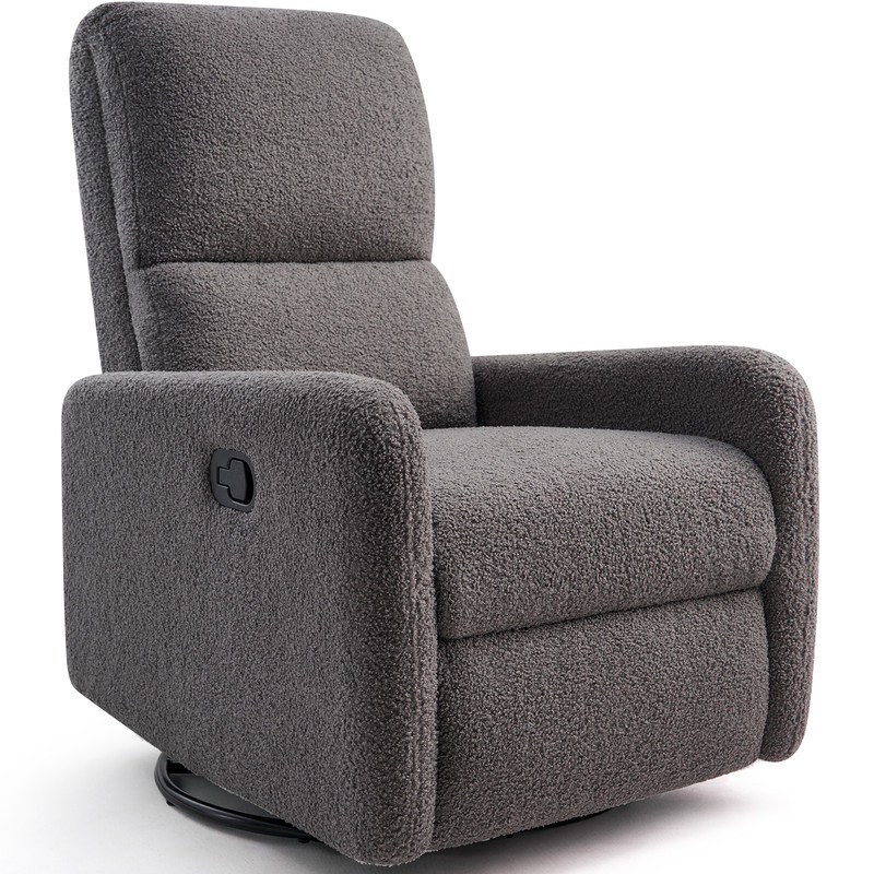 Fauteuil inclinable, oscillant et pivotant pour adultes, Ourson gris foncé
