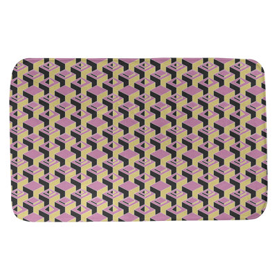 Tapis de bain géométrique antidérapant à motif de gratte-ciels