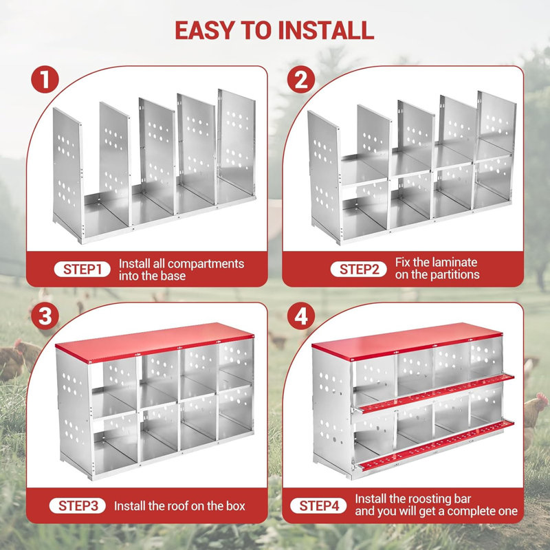 0.6mm Galvanized Steel Nesting Boxes