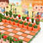 Jeu d'échecs de voyage portable Cactus pour adultes et enfants