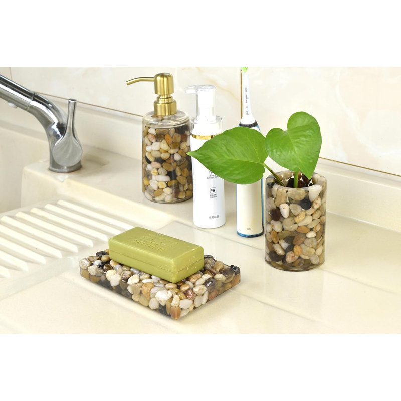 Stone Soap Dish Bathroom Tray Tumbler