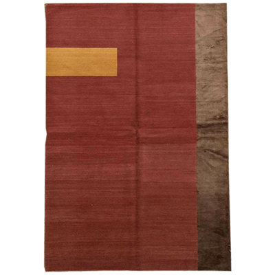 Hand-Knotted High-Quality Red Area Rug