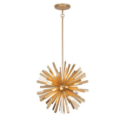 12 - Light Gold Crystal Pendant
