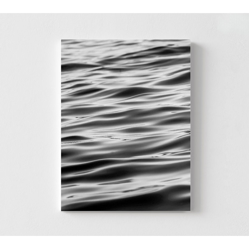 Surface par Design Fabrikken, idée de décoration de vagues océaniques, art mural chambre auberge en bord de mer, décor de chambre à coucher mer noir et blanc