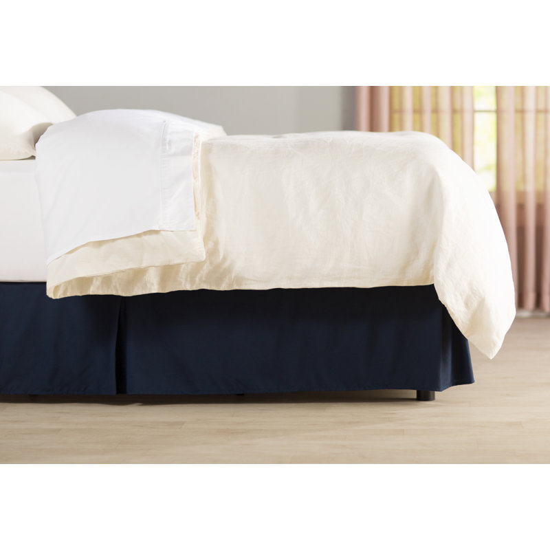 Jupe de lit en microfibre 14 po - Basics by Wayfair ™, Très grand, Bleu marine