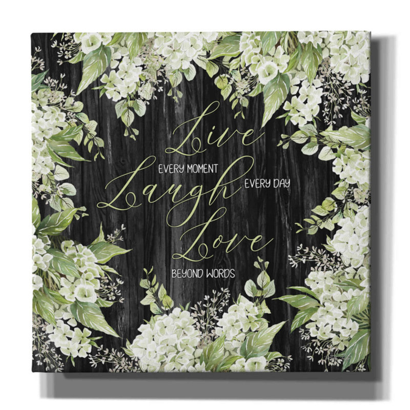 «Live Every Moment» par Cindy Jacobs, art mural sur toile, H 18 po x l 18 po x P 0,75 po