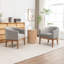 Fauteuil avec pieds en bois massif-131080929