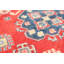 Tapis unique en laine noué à la main rouge Gazni des années 2010 de 5 pi x 6 pi 6 po Qaiden