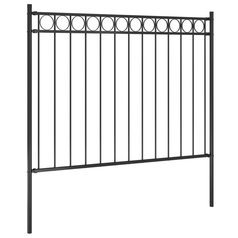 Pape Black Metal Fence Panels, 170cm H x 170cm W