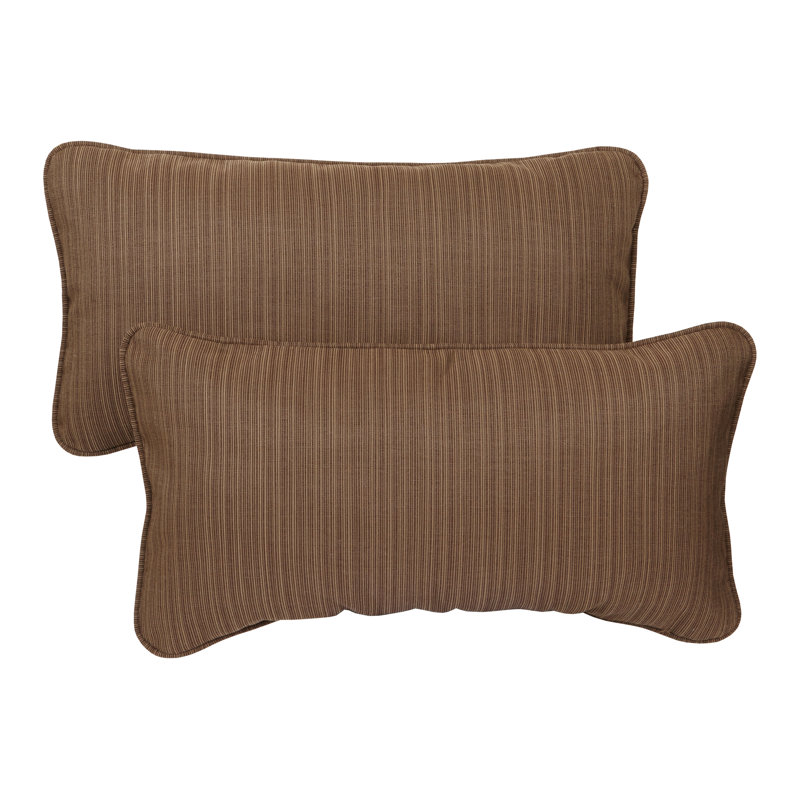 Alarise Striped Outdoor Reversible, Sand, 13" H x 20" W, Solid Color