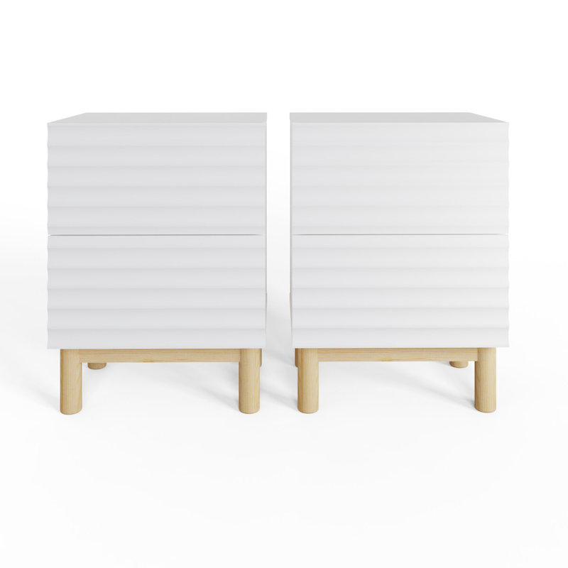 Taeshia 40cm W Manufactured Wood Bedside Table