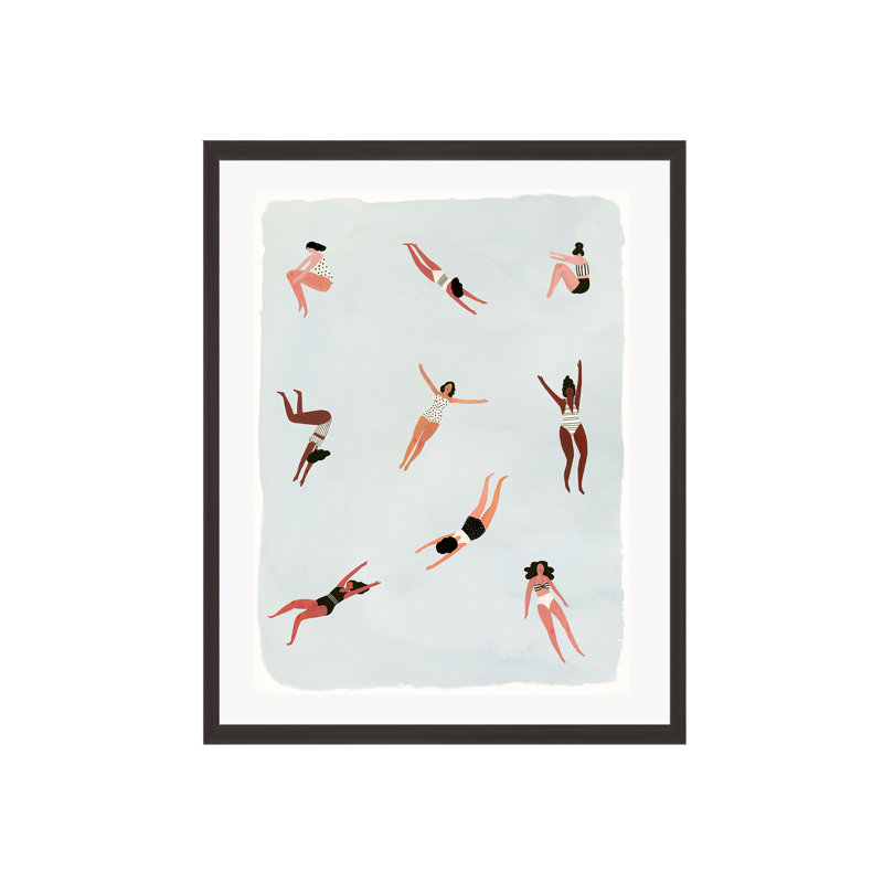«Minnows I» par Victoria Borges - impression encadrée, H 12 po x l 8 po, Or