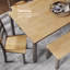 Table de salle à manger Malkin avec 4 chaises et banc (ensemble de 6)