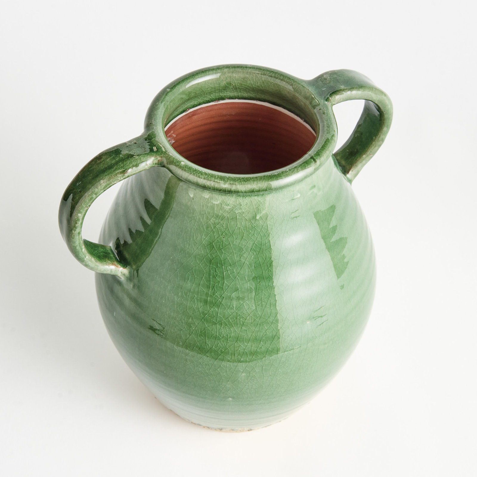 Aisha Handcrafted Table Vase, Green