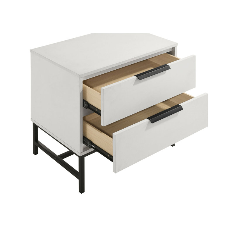 Table de chevet avec deux tiroirs